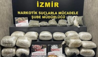 İzmir’de büyük uyuşturucu operasyonu: 19 kilo esrar ve 503 gram kokain ele geçirildi