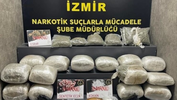 İzmir’de büyük uyuşturucu operasyonu: 19 kilo esrar ve 503 gram kokain ele geçirildi