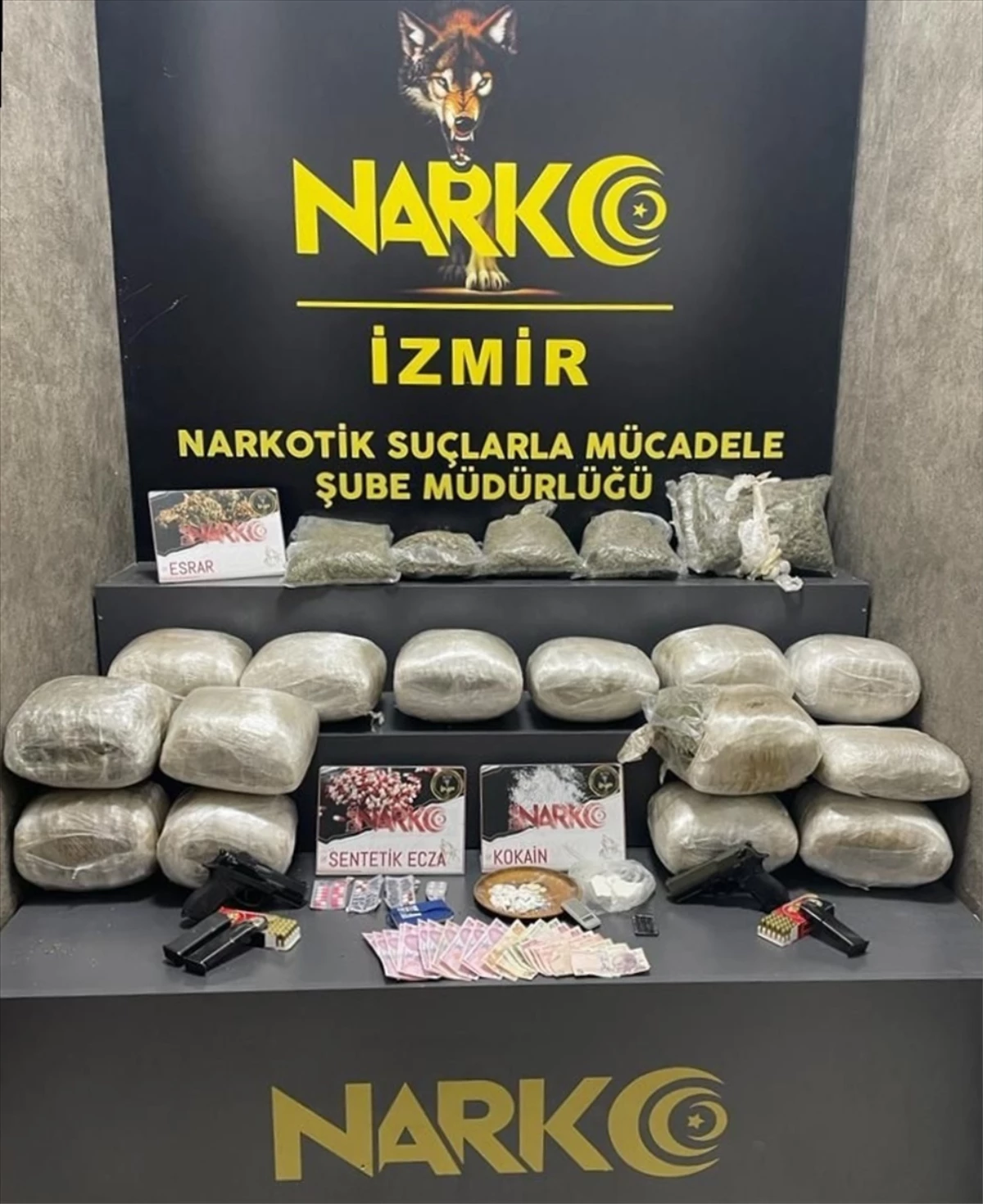 İzmir’de büyük uyuşturucu operasyonu: 19 kilo esrar ve 503 gram kokain ele geçirildi