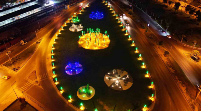 Menemen’in Merkezi Işıl Işıl Parladı