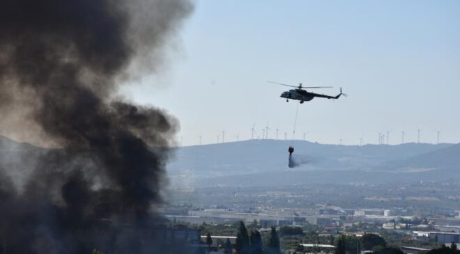 İzmir Kemalpaşa’da yangın