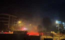 İzmir’de korkutan seramik deposu yangını