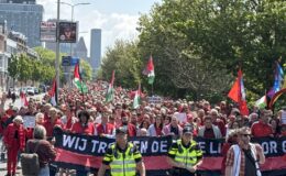 Hollanda’da 100 bin kişi, hükümetin İsrail politikasına karşı tepki gösterdi