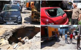 İzmir’de su borusu patladı, çok sayıda araç, ev ve iş yeri zarar gördü