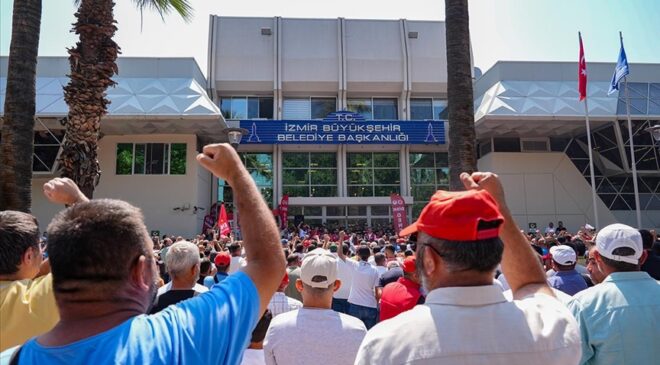İzmir’de 6 gündür süren grevde işçiler eylemlerine devam etti
