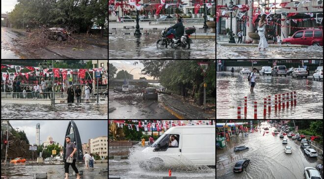 Ankara’da sağanak ve fırtına etkili oldu