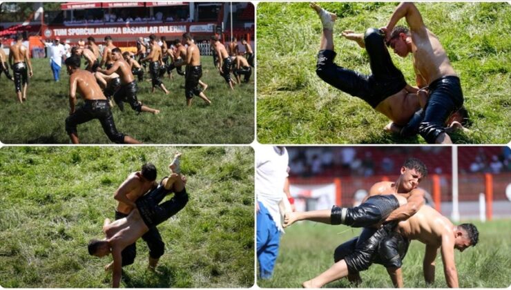 664. Tarihi Kırkpınar Yağlı Güreşleri’nde ikinci tur müsabakaları tamamlandı