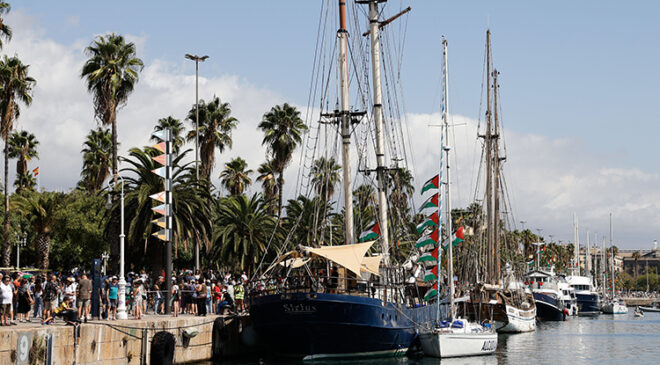 Onlarca tekne İsrail’in ablukasını kırmak ve Filistin ile dayanışma için Akdeniz’de yelken açtı
