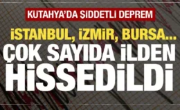 Kütahya’da 5,4 büyüklüğündeki depremin ardından 4 büyüklüğünde 2 deprem meydana geldi