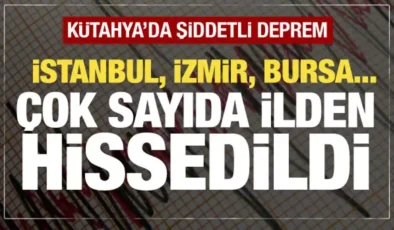 Kütahya’da 5,4 büyüklüğündeki depremin ardından 4 büyüklüğünde 2 deprem meydana geldi