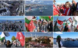 Binlerce kişi, Gazze ve Küresel Sumud Filosu’na destek için buluştu