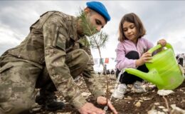 “Milli Ağaçlandırma Günü”nde fidanlar toprakla buluşturuldu