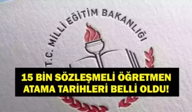 15 bin öğretmen 24 Kasım’da atanacak