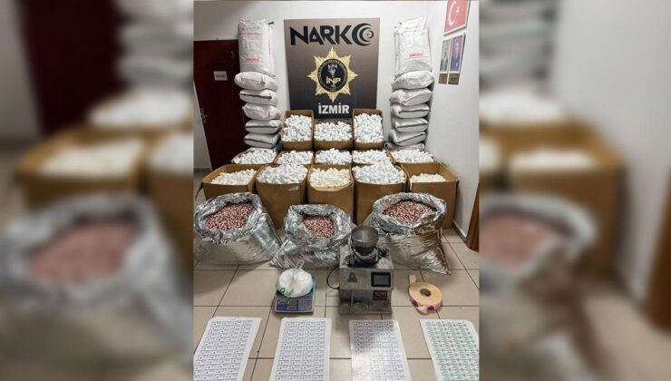 İzmir’de rekor uyuşturucu hap operasyonu: 2,3 milyon hap ele geçirildi