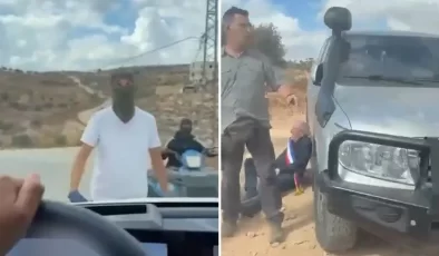 Filistin topraklarını gasbeden İsrailliler, Batı Şeria’da Batılı diplomatların araçlarına saldırdı